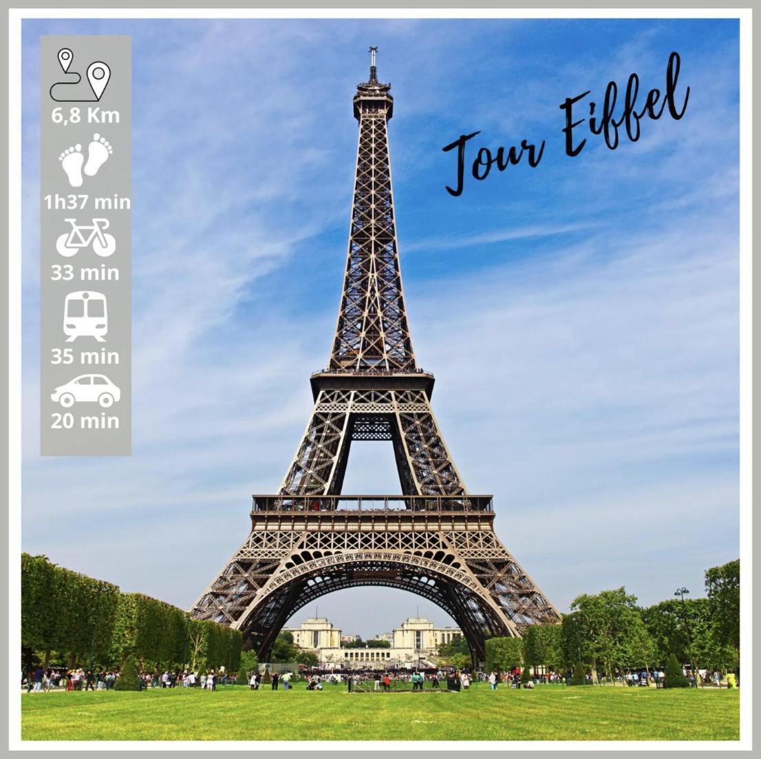 Nice Apartment With Amazing View Of Paris + Parking Екстер'єр фото